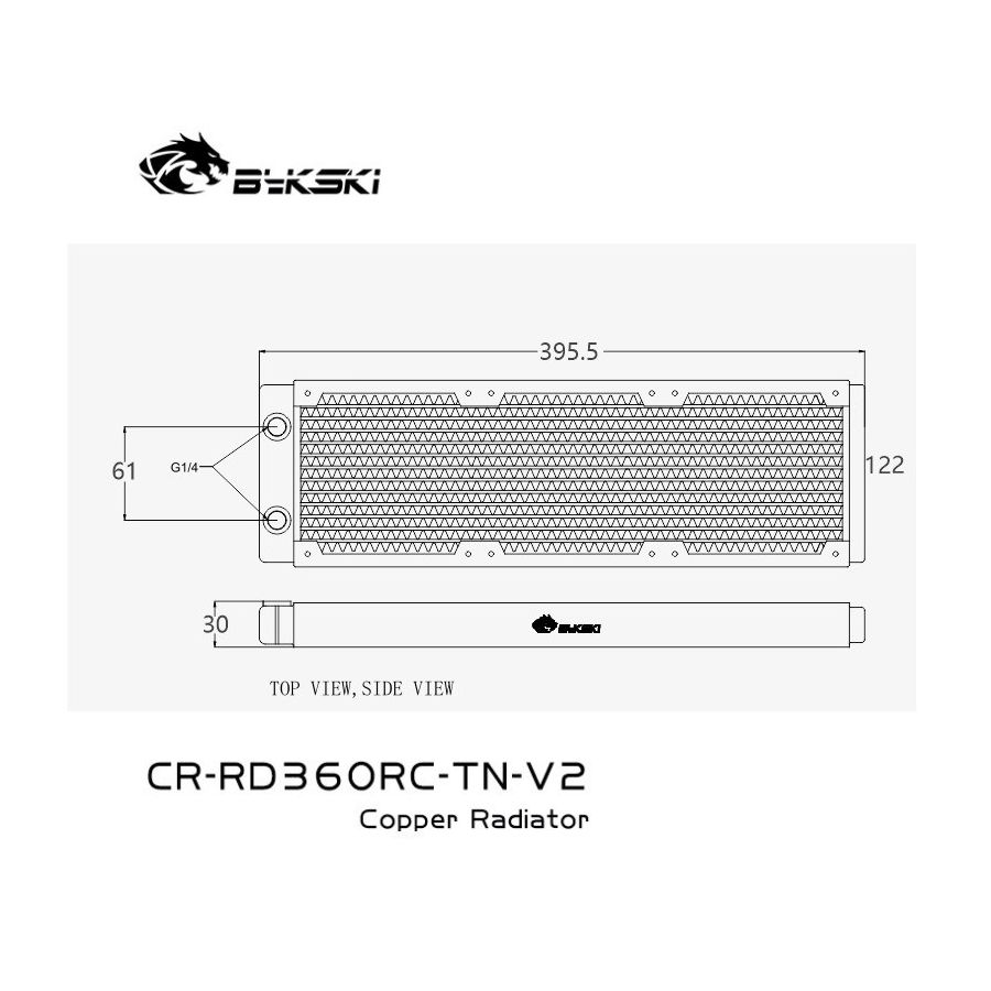 全てのアイテム BYKSKI 360mm ラジエーター CR-RD360RC-TK-V2 i9tmg.com.br