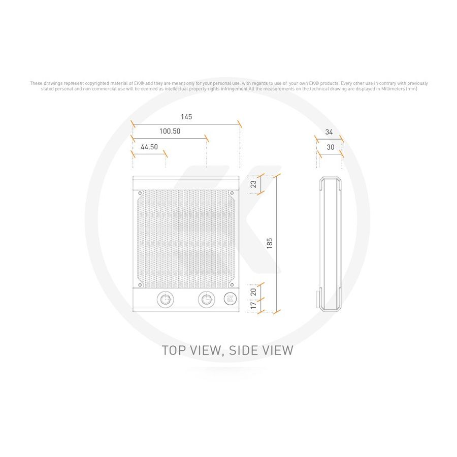 EK-Quantum Surface S140 - Radiateur 140mm - 30mm d'épaisseur - Blanc