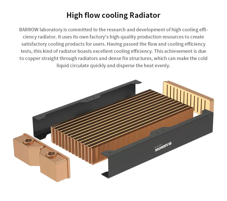 Barrow Radiateur 240-28mm Dabel-28b - Noir_2