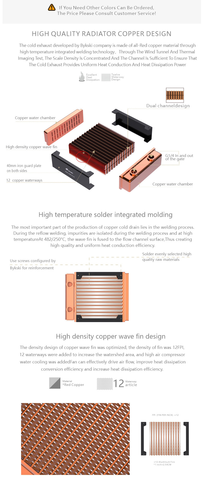 Bykski Radiateur 120mm-40mm Noir (CR-RD120RC-TK-V2)_2